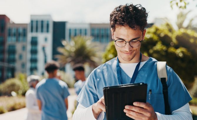 Postgraduate student practicing orthodontic techniques in DTMD master’s program